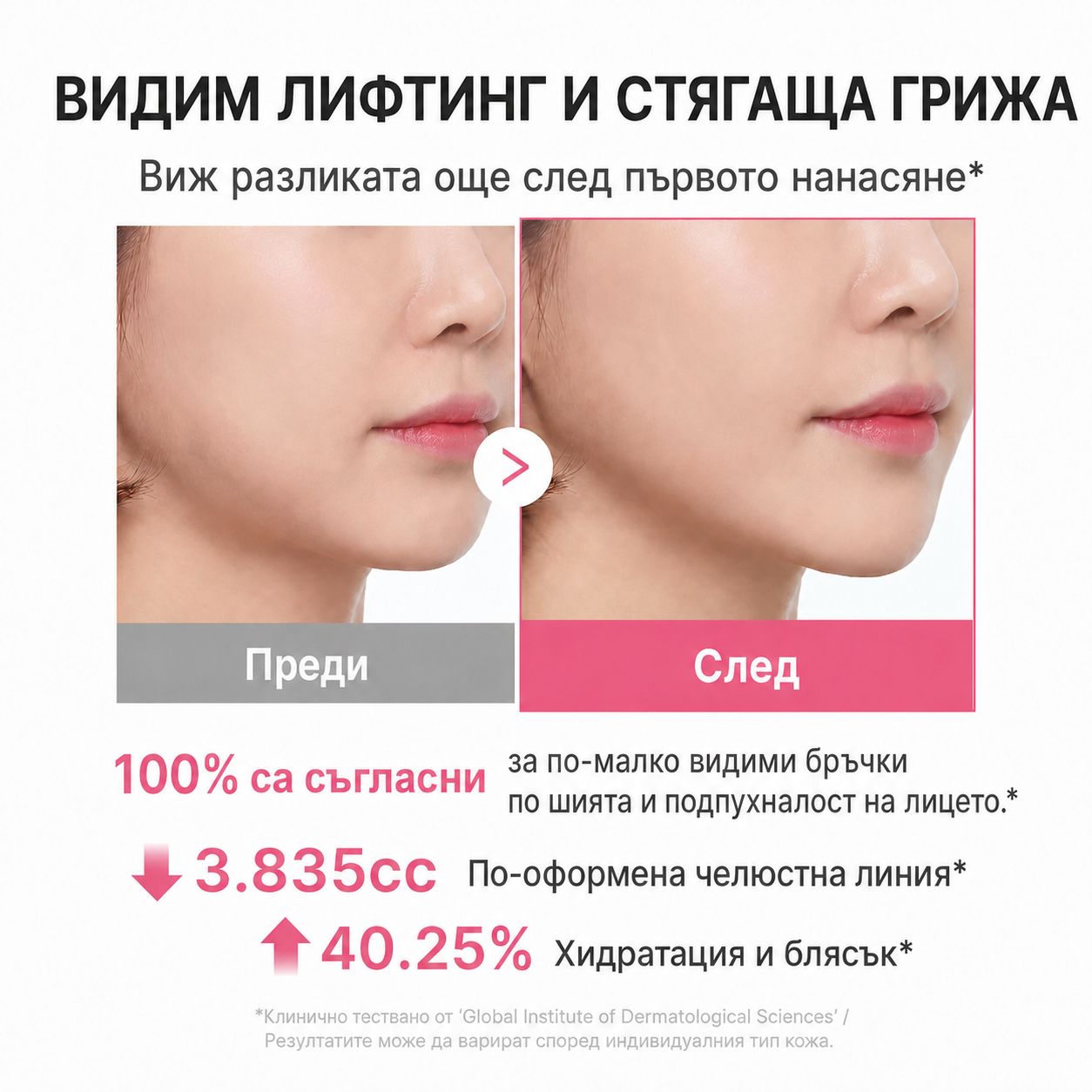 Reliefa | Стягащ лифтинг крем за шия с охлаждащ масажор
