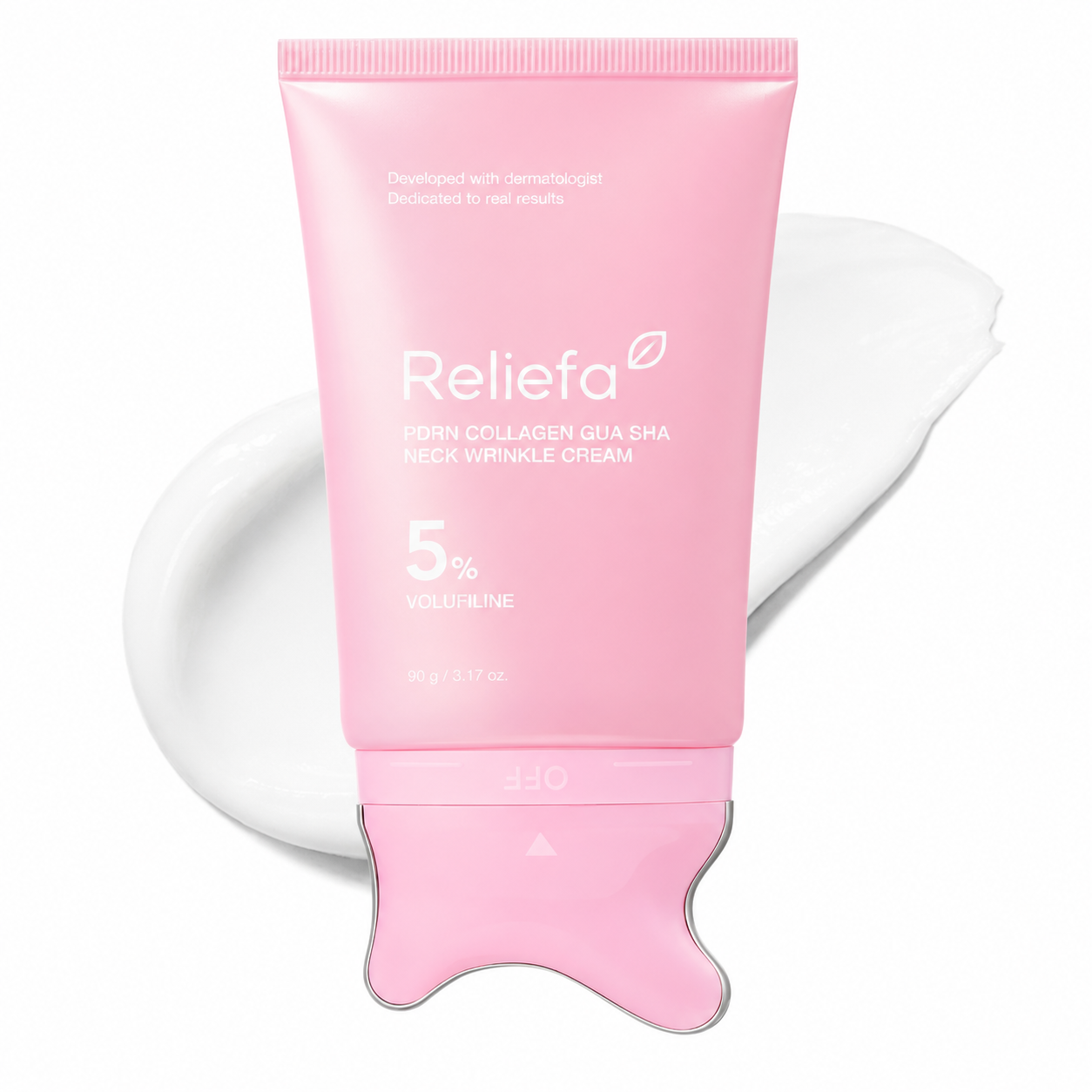 Reliefa | Стягащ лифтинг крем за шия с охлаждащ масажор